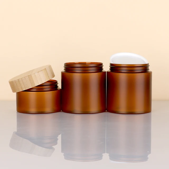 Customizable 150ml/250ml Pet Amber Plastic Facial Mask Can with Hand-Pulled Gasket for Facial Cream and Cosmetic Cream