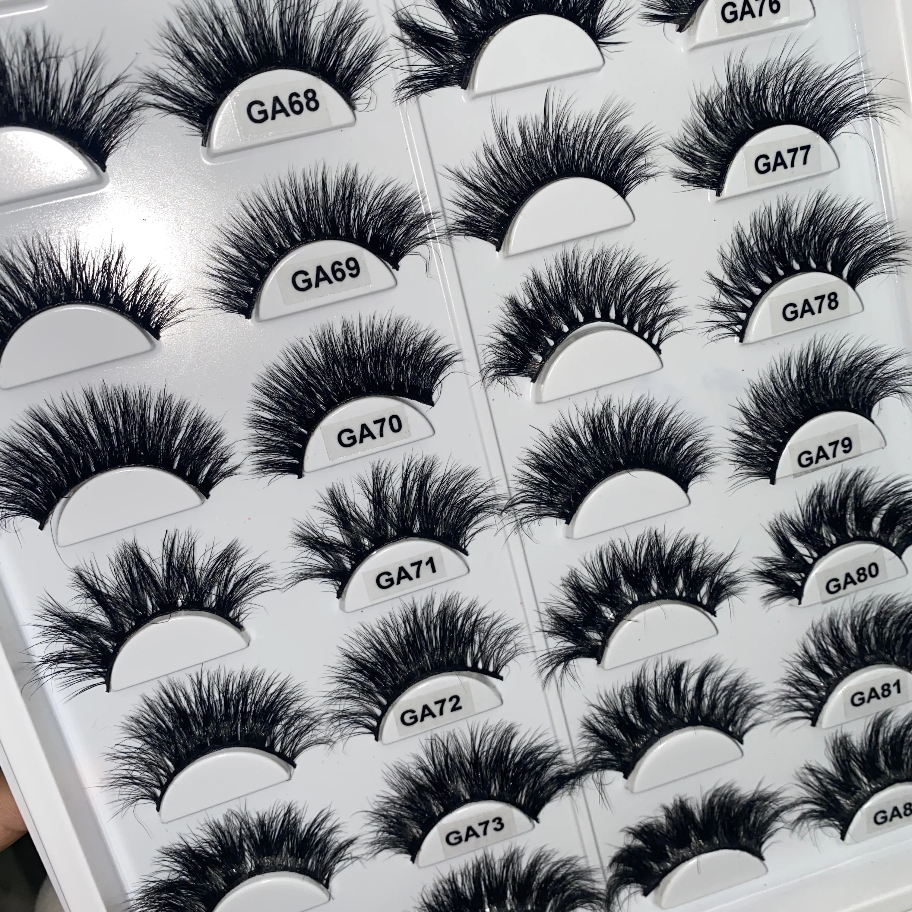 Wholesale Natural Short False Lashes Private Label Synthetic Eyelash ...