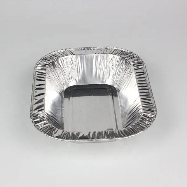 TIA CB40 7.5inch Rectangular Box Food Grade Disposable Aluminum Foil Container Tin Drip Pans Disposable Aluminum Foil Container