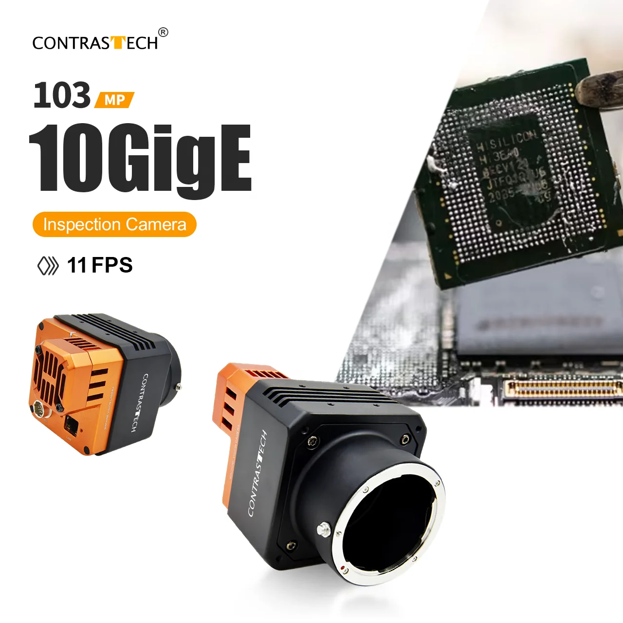 103MP 11fps High Resolution Imaging Processing 10 GigE Industrial