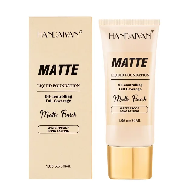 moisture liquid foundation matte finish oil control formula matte makeup effect HANDAIYAN 8 colors 30 ML fine texture