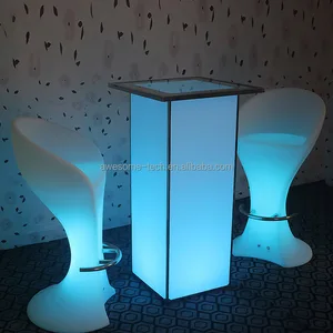 Modern LED Bar Table with Luminous Lighting Indoor Glowing Furniture for Home Bar Wedding & Party Event Decoration