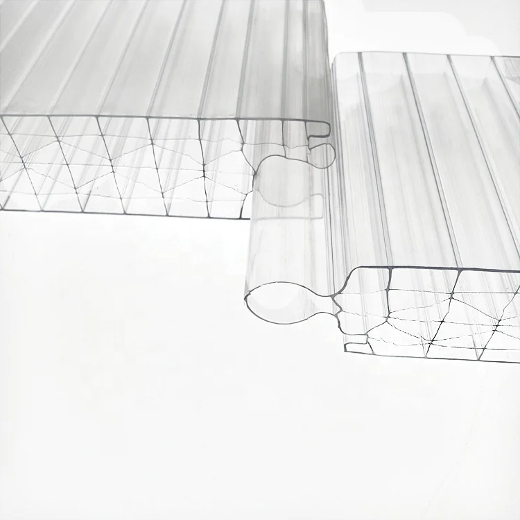 Factory Customized 30mm 40mm Translucent R Structure Polycarbonate Hollow Plastic Sheet for Curtain Wall