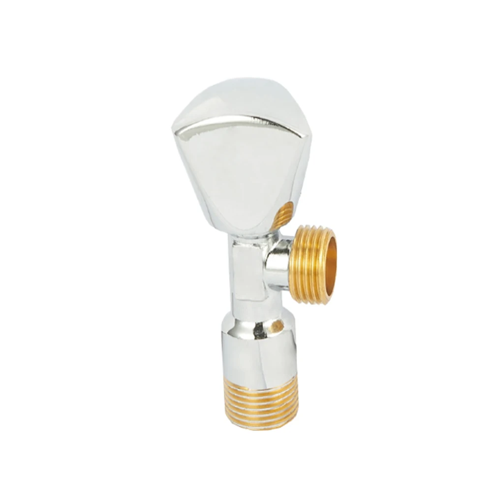 round handle quick open bathroom brass angle valve