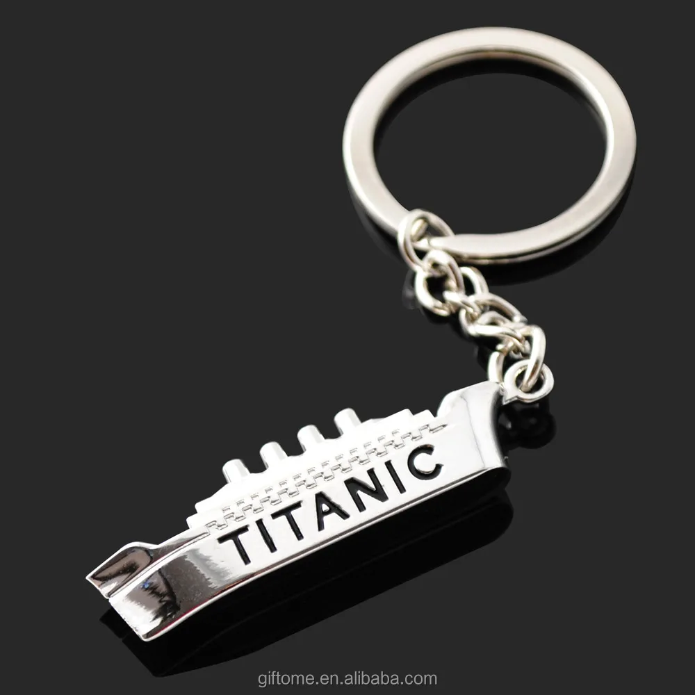 Custom RMS Titanic Ship Keychain Factory Supply Metal Keyring with Custom Design