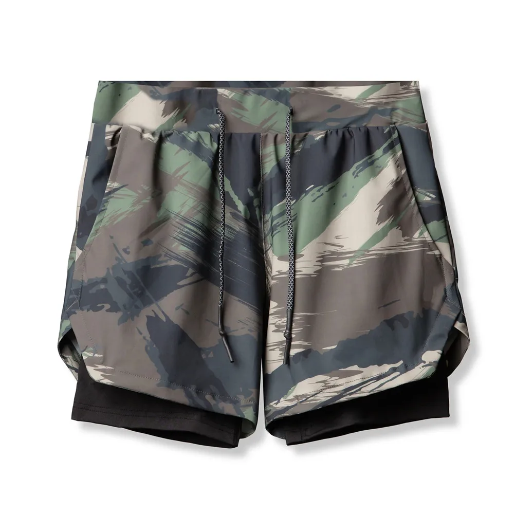 Camo Printed Running Shorts Sports Gym 