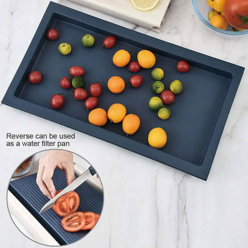 6 In1 Camping Chopping Board Knife Peeler Set Food Serving Tray Plastic