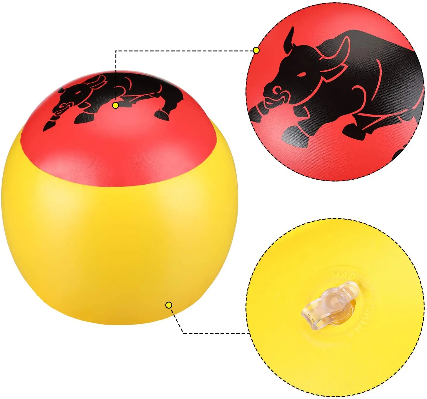 Дешевые Желтые красные детские боксерские игрушки, флокирующие надувные боксерские перчатки из ПВХ