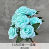 9 head diamond rose blue green