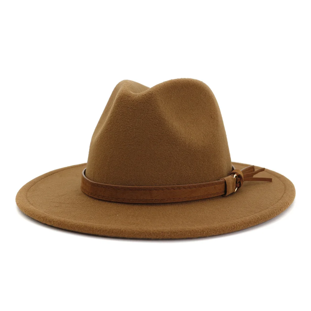 Wholesale New Arrive Custom Trilby Retro Large Brim Felt Fedora Hats