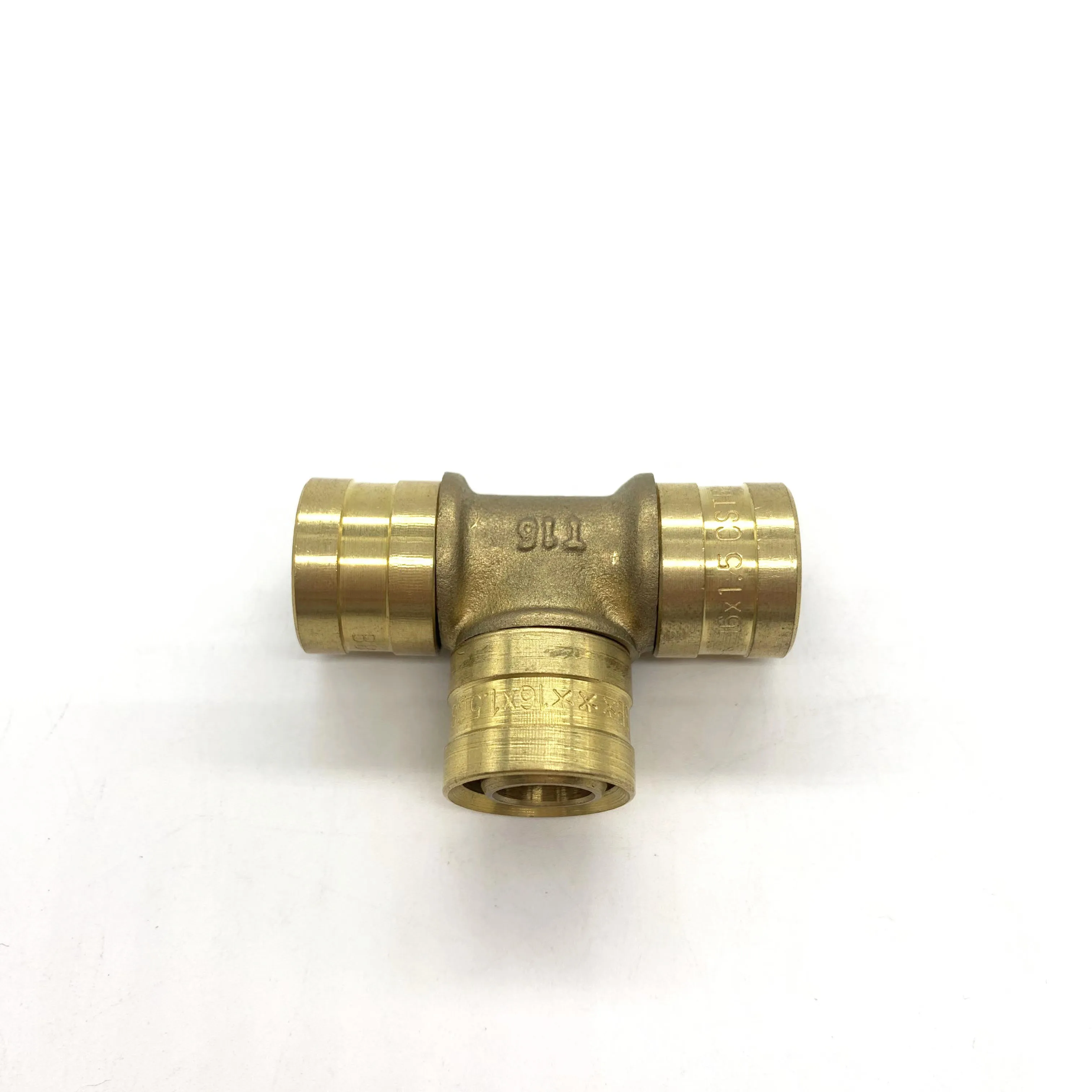 Spanish Style Brass Sliding Fitting For Pex Pipe Used For Floor Heating