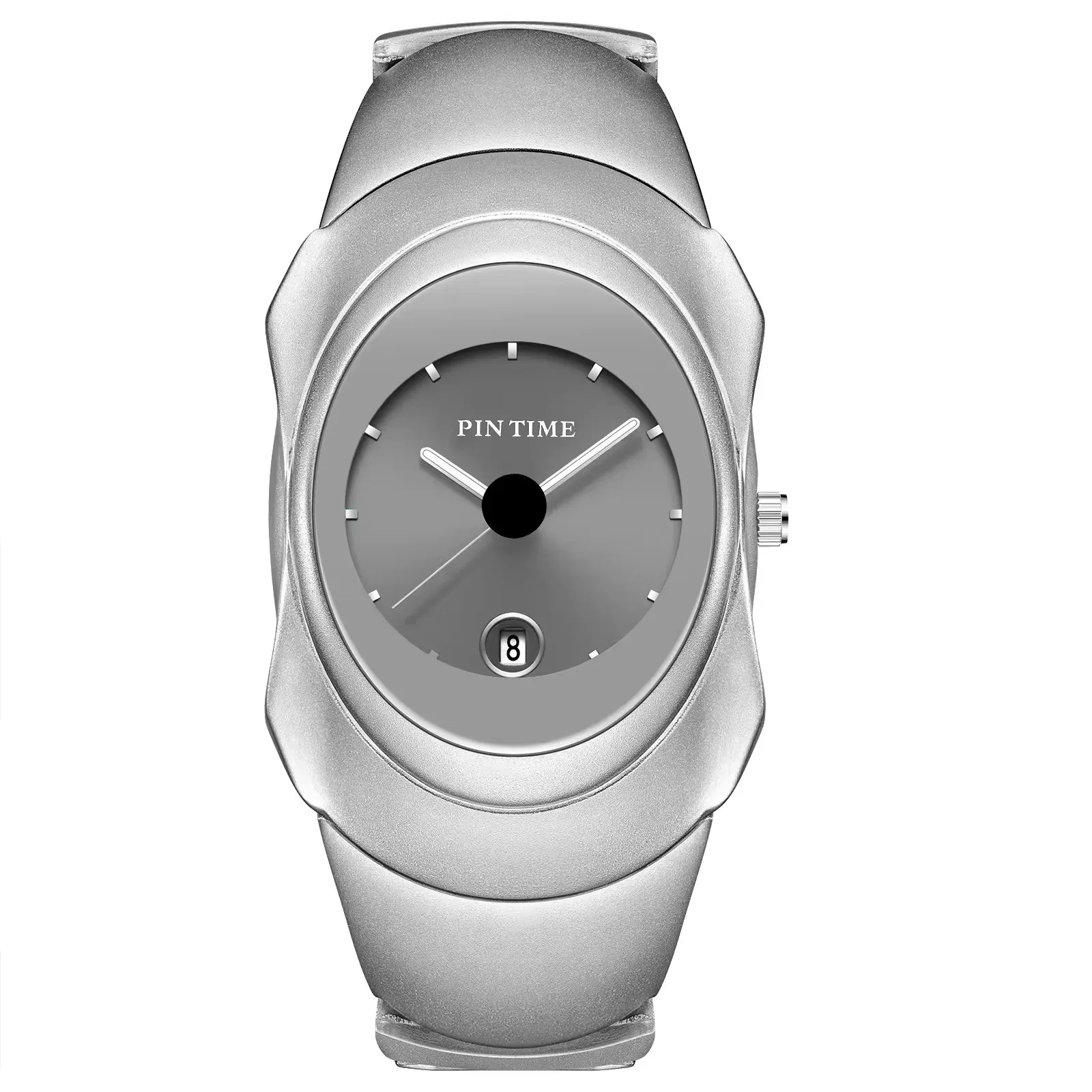 PINTIME Men's Fashion Y2K Unique Blade Blue Black Stainless