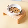 dog bowl+wood stand