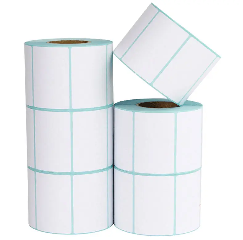 Custom 60 X 40 MM Thermal Label White Self Adhesive Shipping Barcode 60*40mm Thermal Printing Paper Label