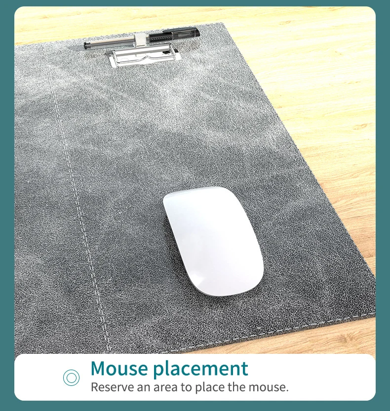 Washable Table Mats with File Folder Stable Adjustable Laptop Phone Holder Stand Bracket Gaming Leather Desk Pad