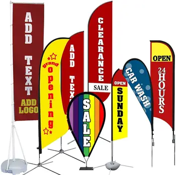 MELEX Outdoor Advertising Cheap Beach flag Flying Banner tear drop flag and banner printing