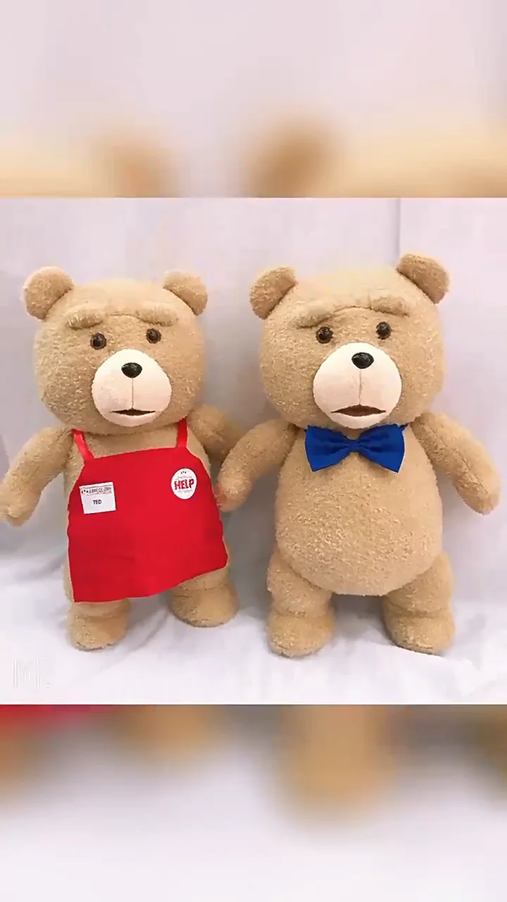 Peluche de Película TED de 48 cm, Peluches de Osos de Peluche con Estilo  de Delantal, Animales de Peluche Suaves, Muñecos de Animales para Niños