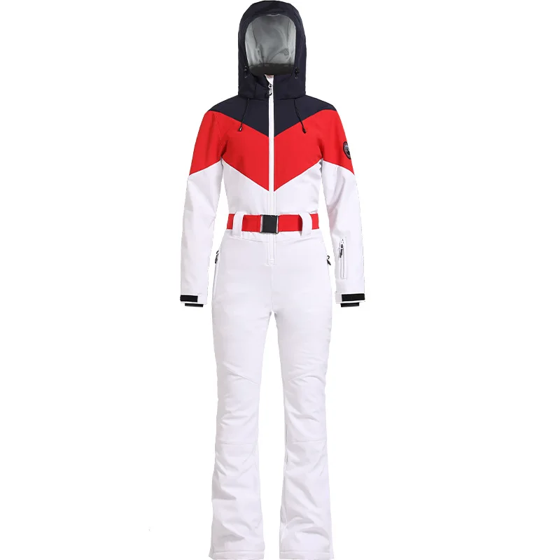 New One Piece Ski Suit Women Slim Fitting Overalls Outdoor