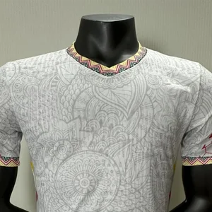 2526 National Football Team White Pre-match Shirt Soccer Uniform Fan Version Breathable Jersey for Unisex