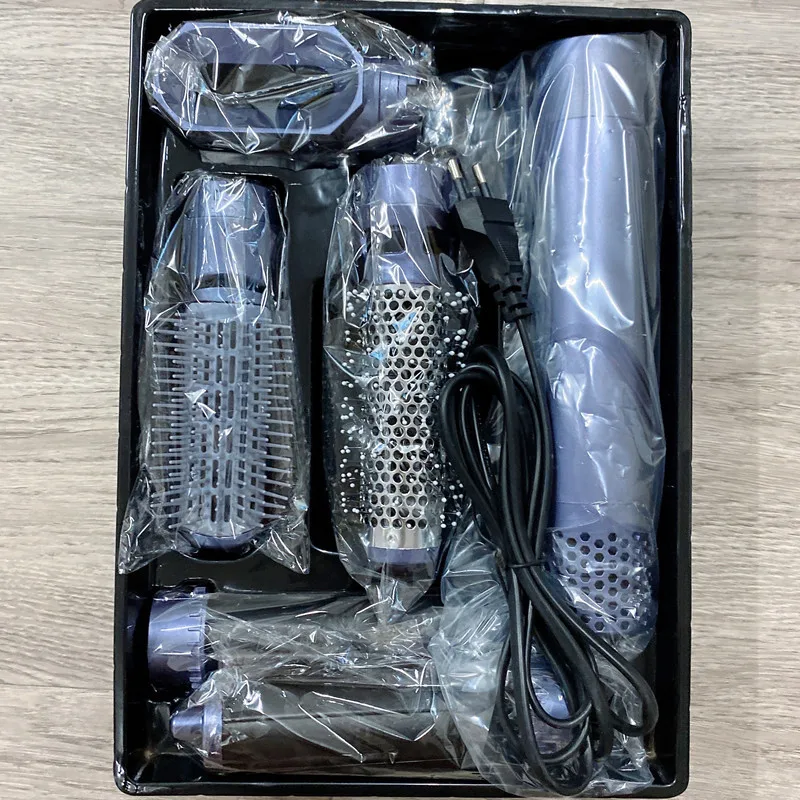 Hot Air Styler Comb Curling Iron Roll Styling Brush Hair Dryer Blow 5 In 1 Rotating Brush With Nozzles 3 Heat Setting.jpg