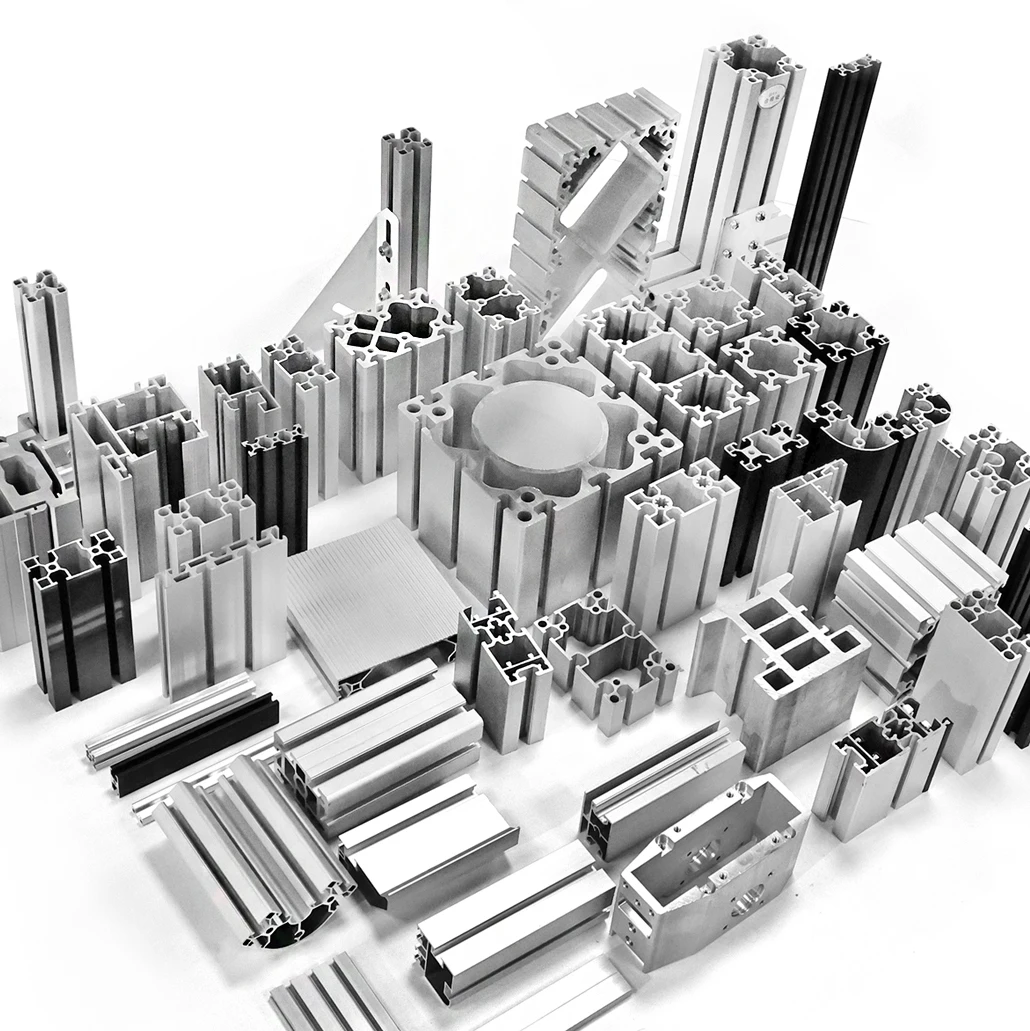 2020 2040 2060 2080 Industrial Aluminum Profiles in Silver Black White Colors