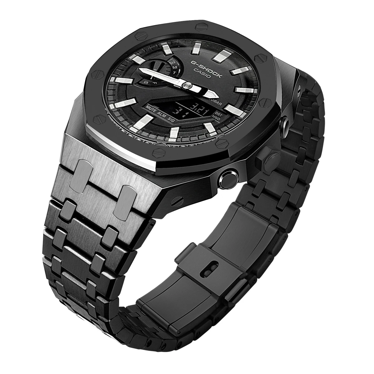 G shock steel online rubber strap