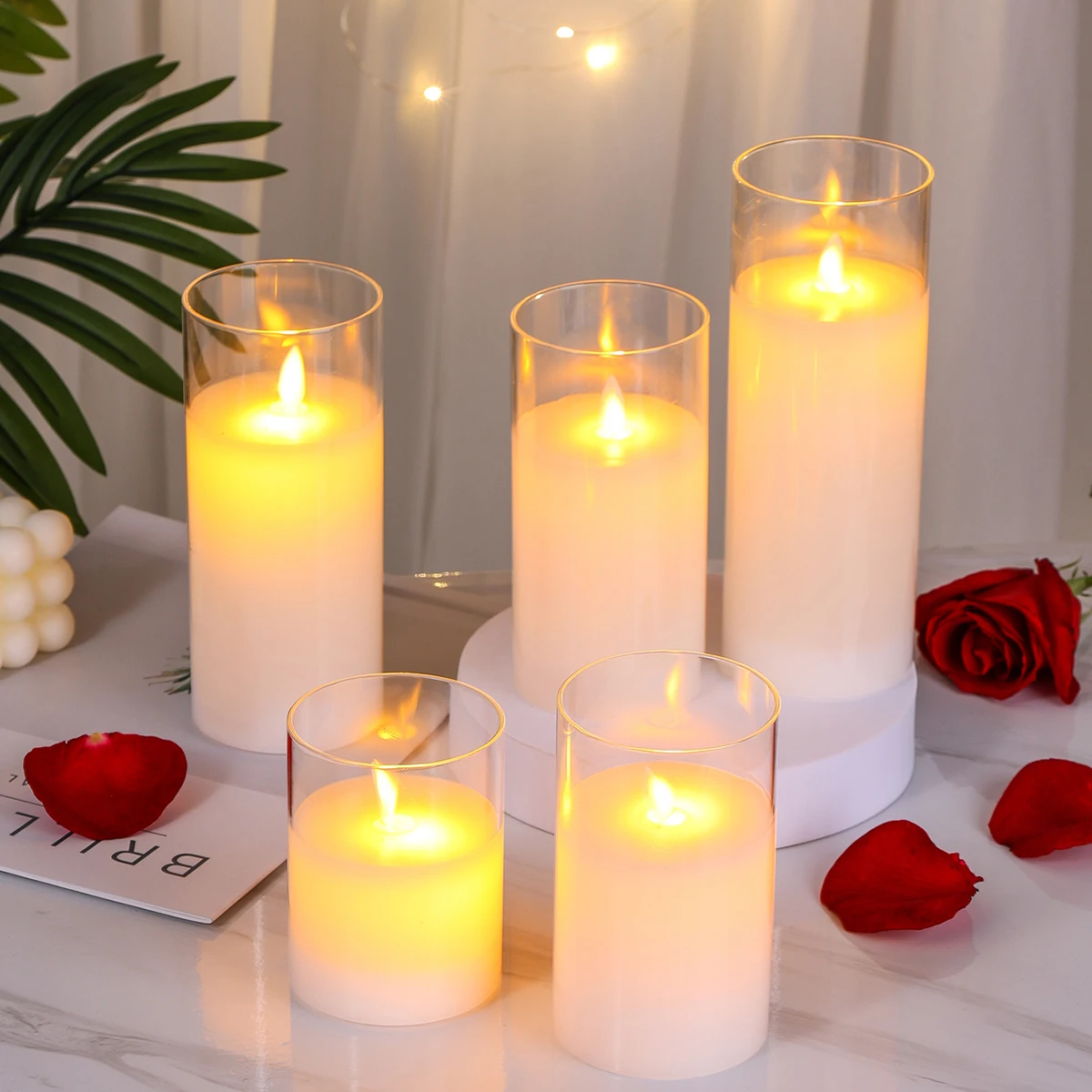 product transparent glass paraffin led flameless candles holiday party decor christmas home decor valentines day romantic atmosphere-32