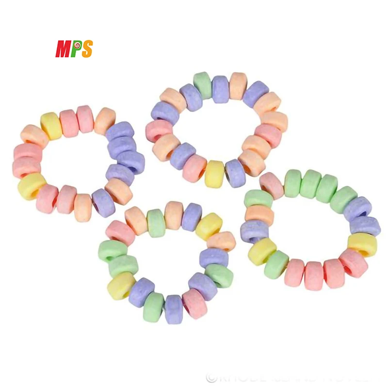 Multicolor Fruit-Flavored Chewables Candy Bracelet Sugar Tablet Candy