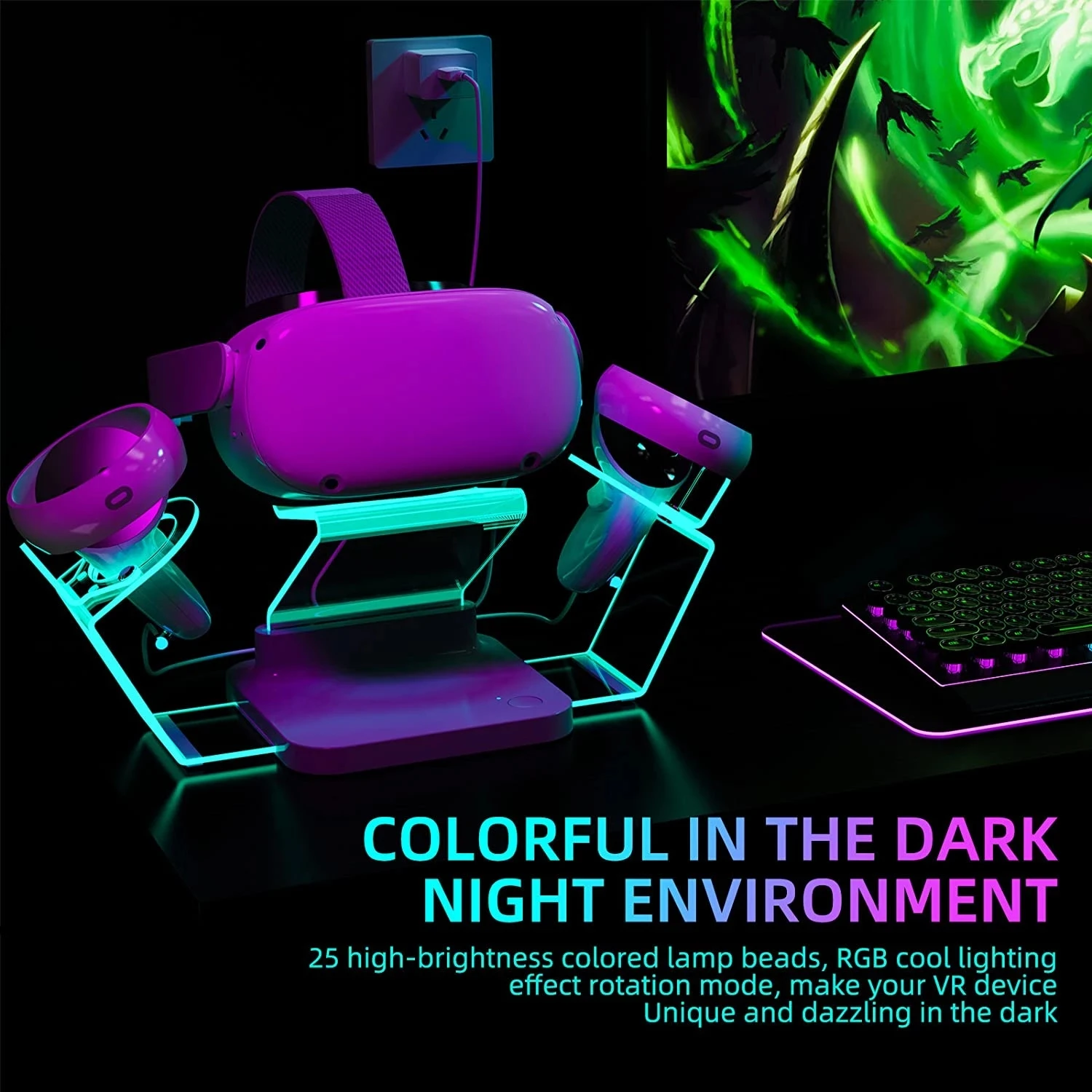 Oculus Quest2ユニバーサルメタクエストコントローラーRGBVRヘッド