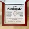Gold Necklace + Card LED Gift Box