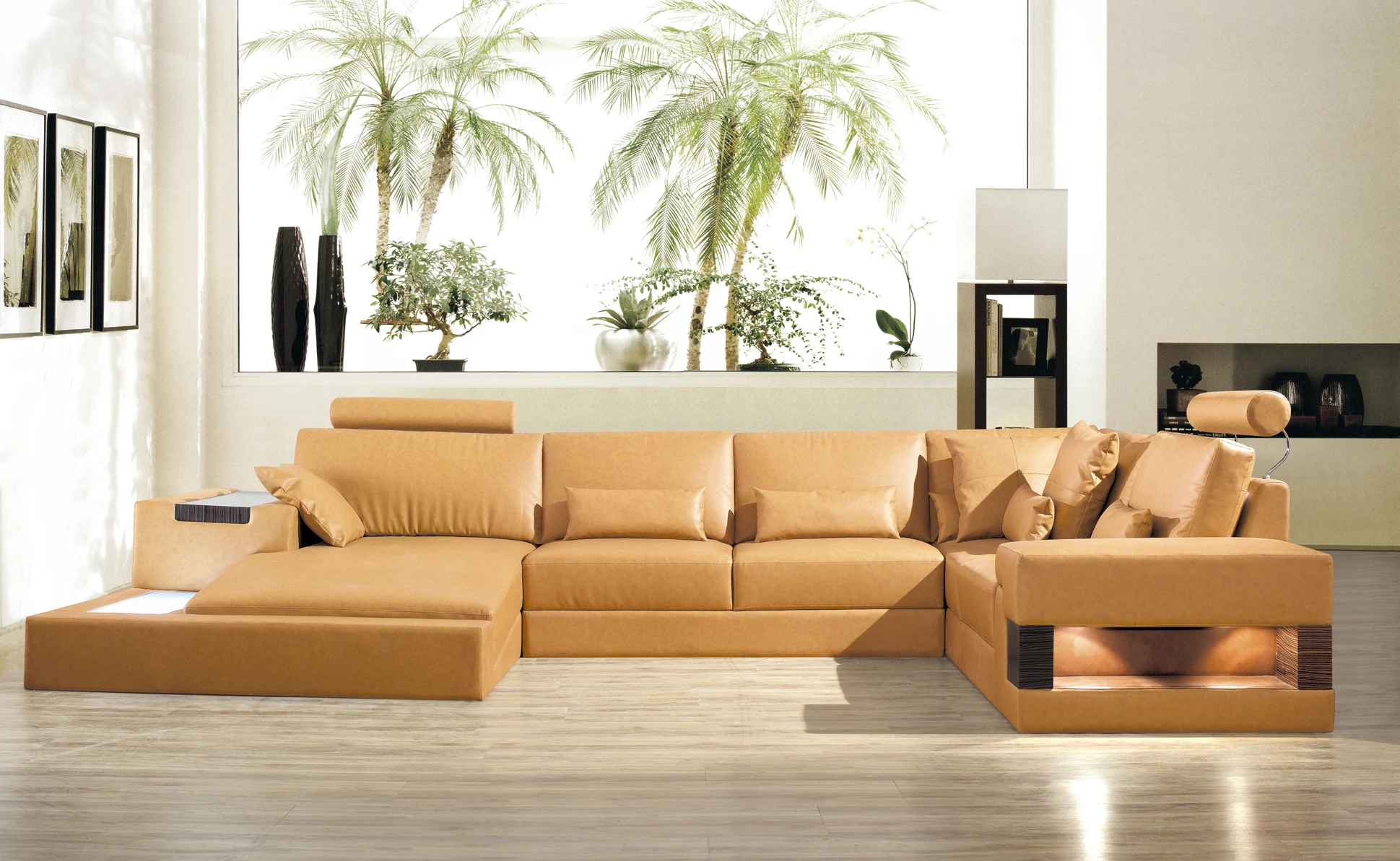 Modern Couch Home Lounge Suite Other Genuine Leather Pu Leather Luxury