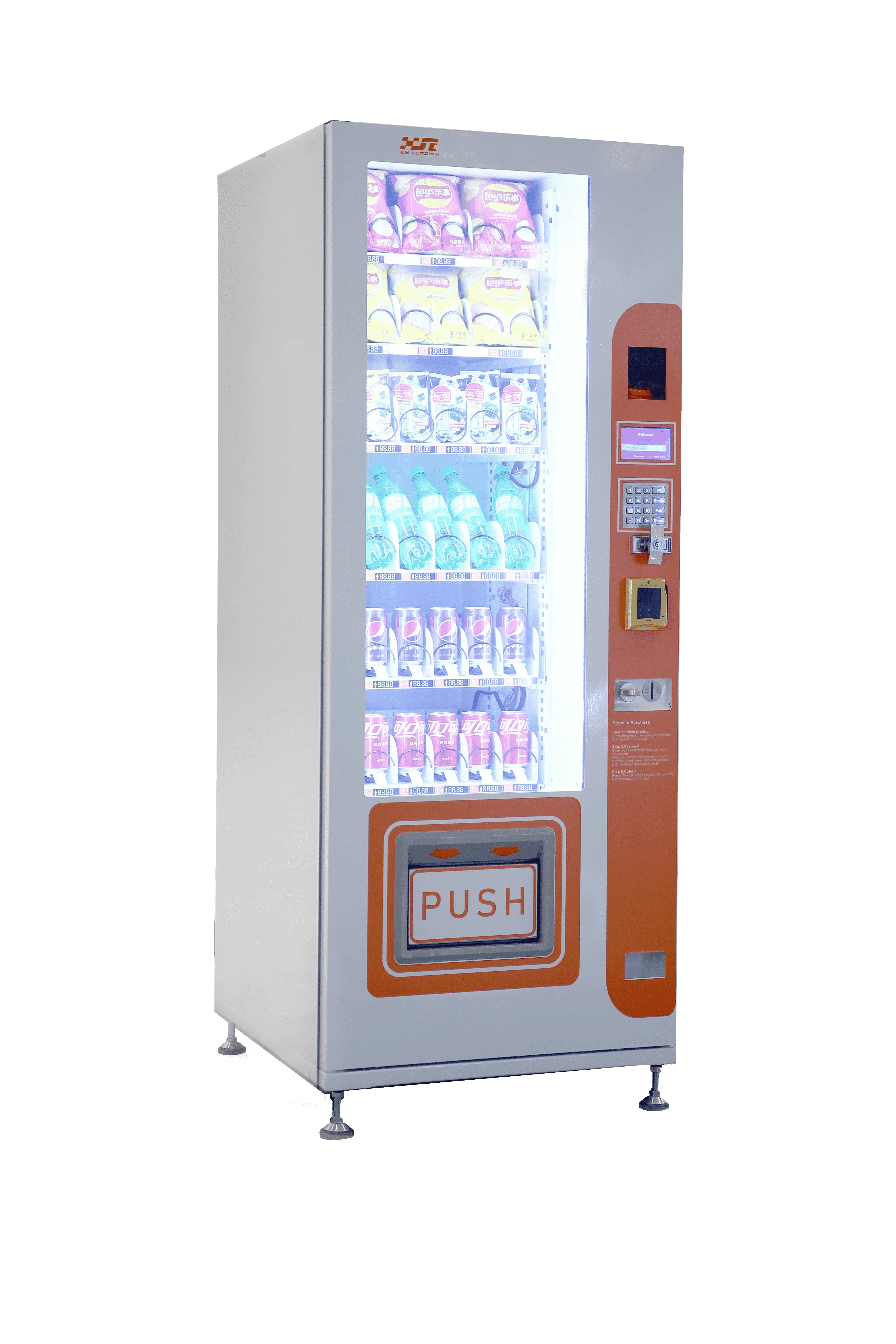 Slim Small  Vending Machine with Refrigerated for Selling Snack and Drink Cigarette