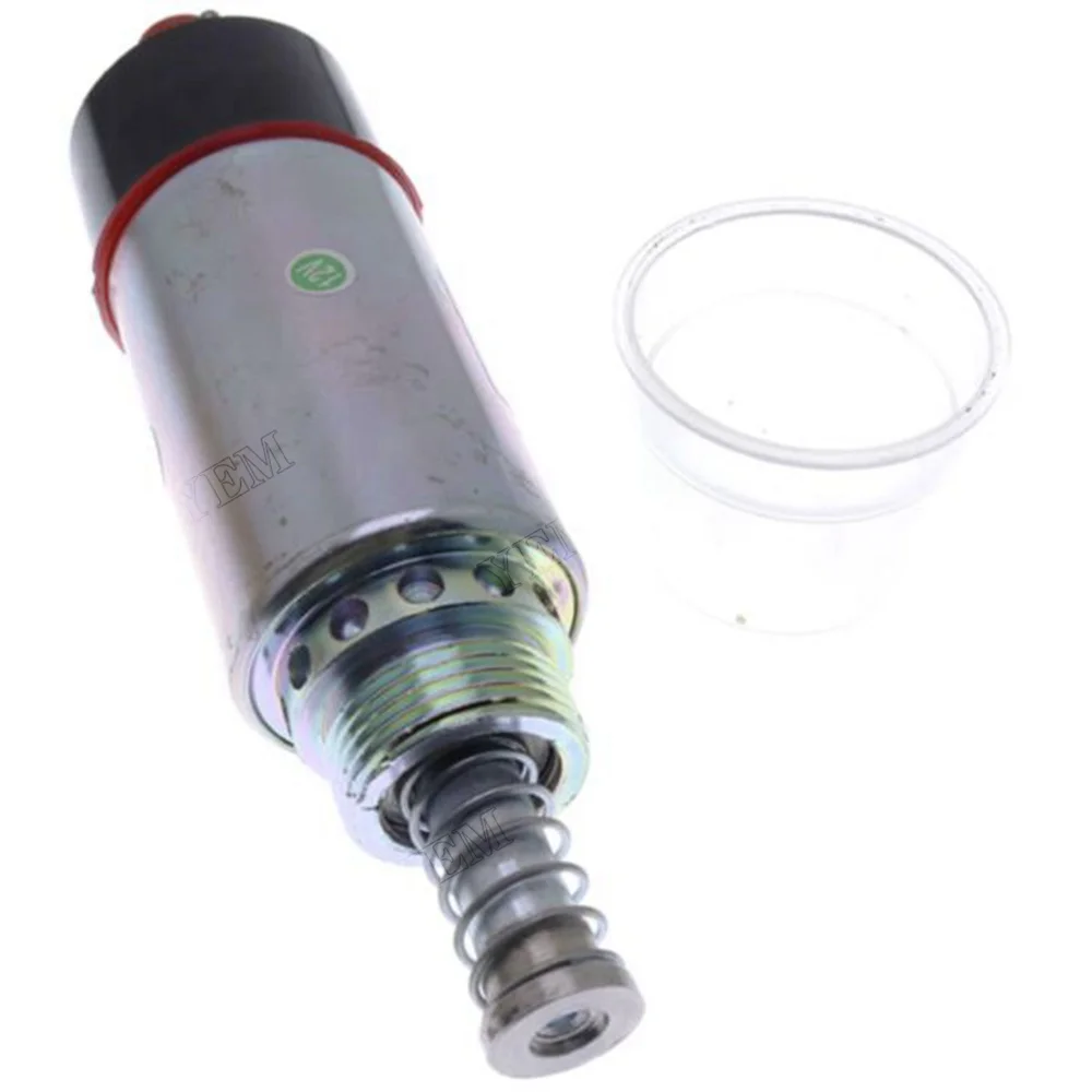 For Caterpillar CAT 3114 3116 3126 Engine 446B Backhoe Loader CB-634D Vibratory Compactor 12V Stop Solenoid 155-4651 8C-3664 2