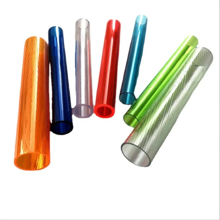 Acrylic Tube Color Pc Full Transparent Plexi Glass Tube Lighting Hollow