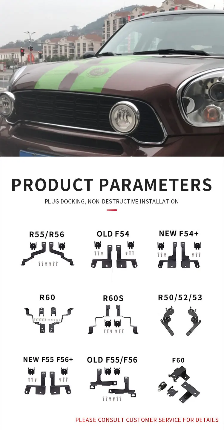 LED DRL Front Rally Fog Lamps Angel Eyes With White Aperture for BMW Mini R60/R60S/F55/F56/R55/R56 With Lamp Brackets supplier