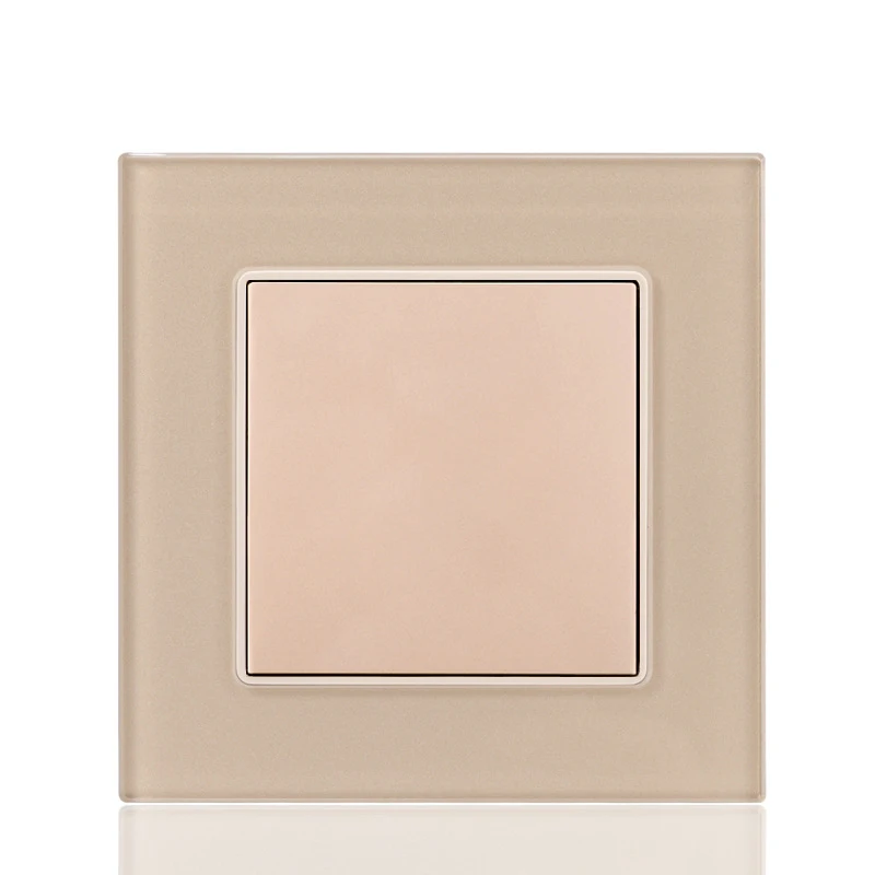 86 Type Baffle Blank Tempered Glass Switch Panel White Board Switch Socket Cover Panel Reserve Single Blank Plate