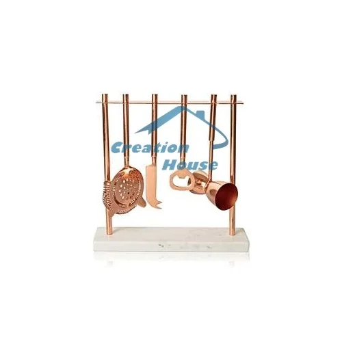 Modern Luxury Style Bar Tools Set With Gold Plated Customized Logo & Quantity Available Great