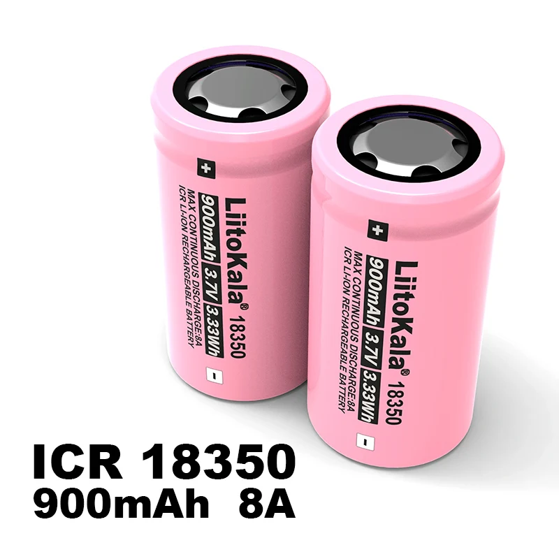 Liitokala Lii-183 18350 Battery - 900mah, 3.7v Rechargeable