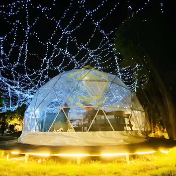 4m 6m 8m Diameter Heavy Duty Luxury Transparent Geodesic Dome Tent For Outdoor Restaurant Party Events