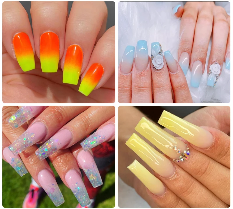 Bulk 1kg Package Clear Nude Color Acrylic Powder System Fast Dry Dip