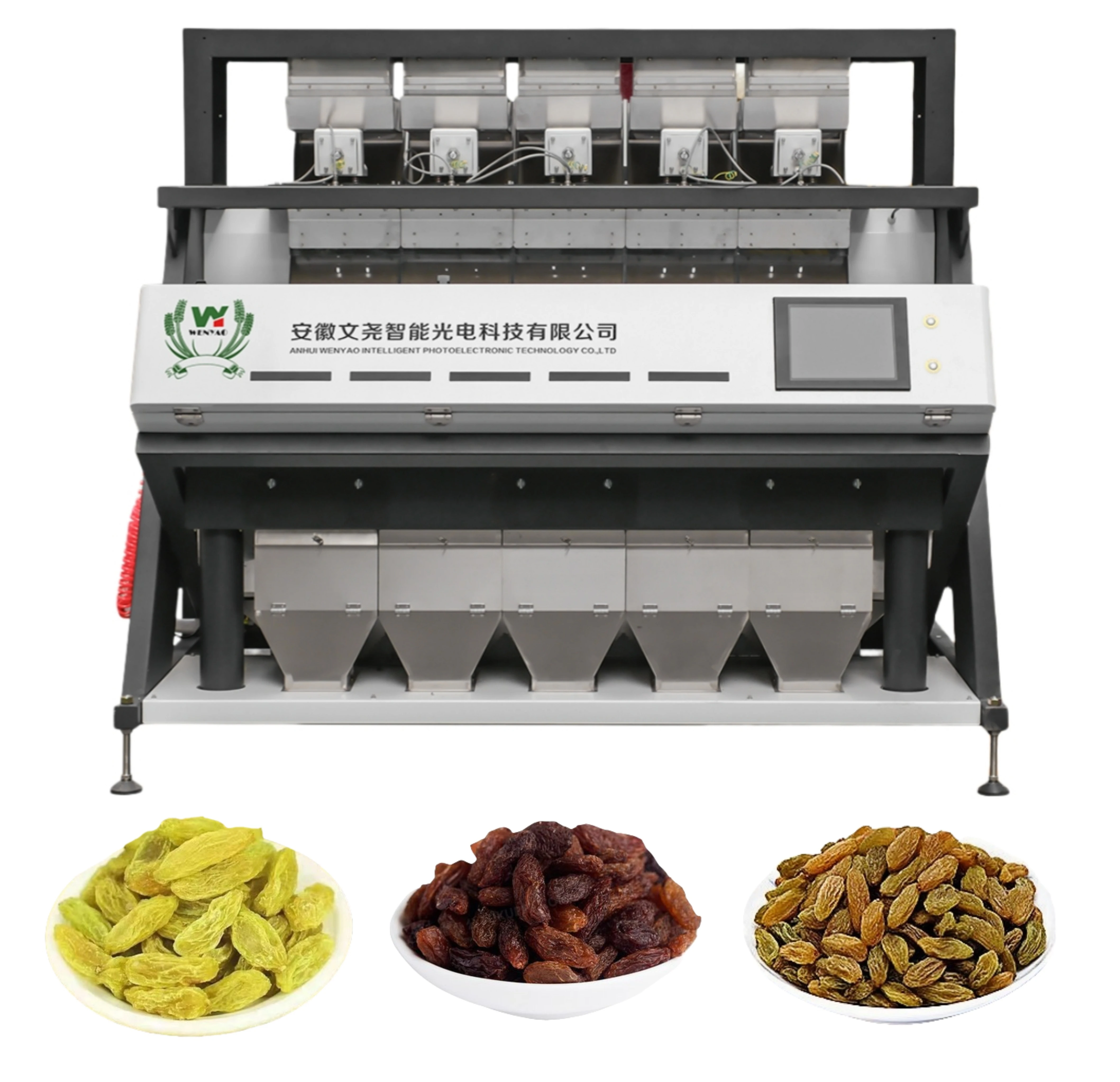Wenyao 5 Chute Top Quality Color Sorter Fast Delivery Large Capacity Nut Raisin Color Sorting Machine for Fresh and Dried Fruit 0