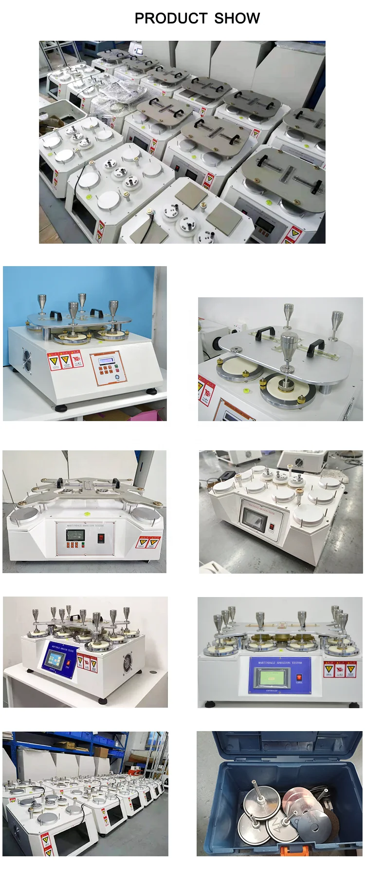 Electronic Martindale Abrasion Tester with 4, 6 or 9 Working Positions and 220V 50Hz Power Supply
