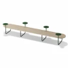 Banc en fer forgé et bois massif, dimensions 200*62*45, hauteur d'assise 45.
