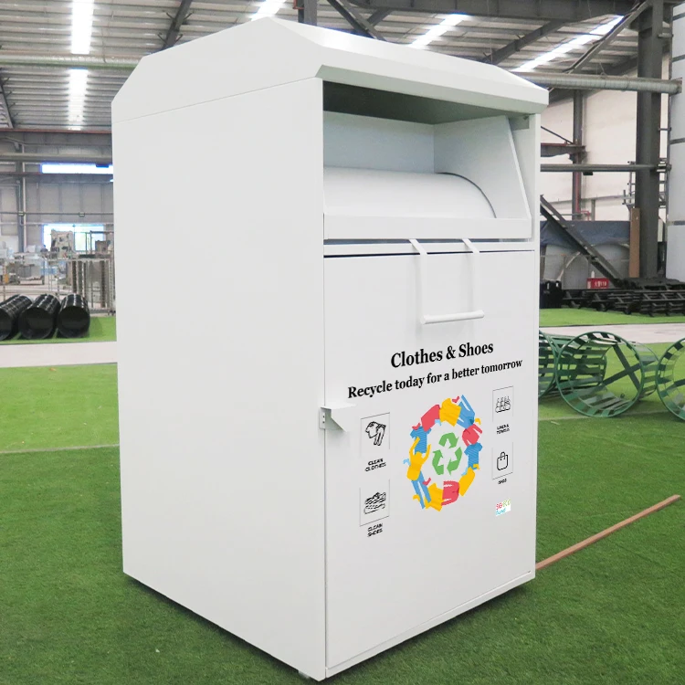 Customize High Quality Large Volume Clothing Recycling Boxs Donation Bins Outdoor for Sale