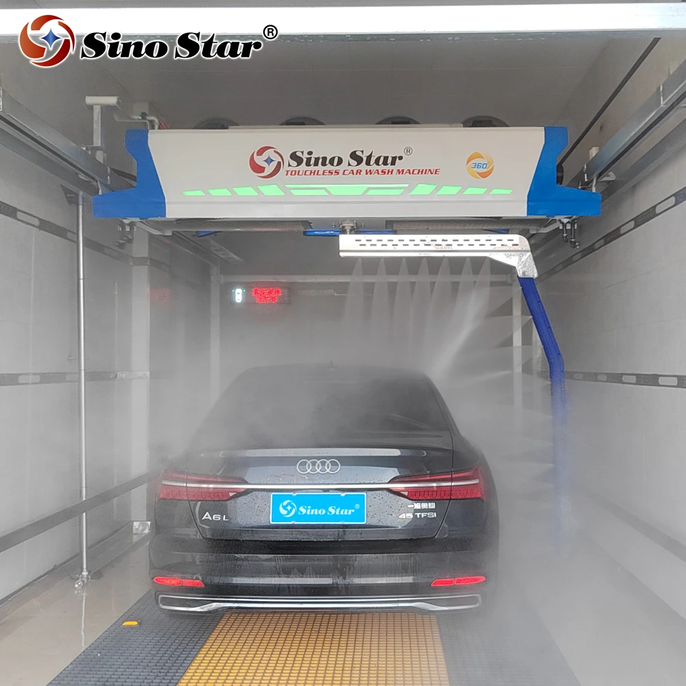 Sino Star Water Recycle System Automatic 360-degree High Pressure Touchless Brushless China Car Wash Machine