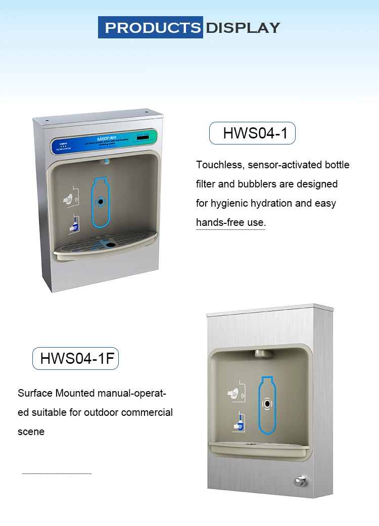 Factory Supply Bottle Filling Station Surface Mounted Water Cooler Stainless Steel Purifier Cold Water Dispenser For Office supplier