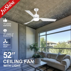 1stshine LED Ceiling Fan Simple Design Decorative LED Lighting 3 Plastic Blades Fancy Ceiling Fan