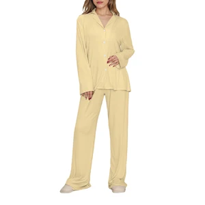 Lightweight Women's Lounge Wear Set Bamboo Viscose Pajamas Custom Pjs 2 Piece Sleepwear Luxury Pyjamas