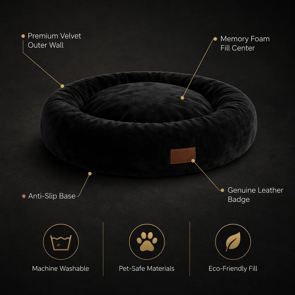 Luxury Rabbit Fur Plush Corduroy Round — Product details 7