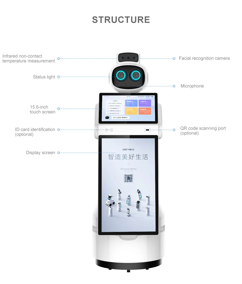 JCVISION Thermal Imaging Service Robot for Visitor Management in ...